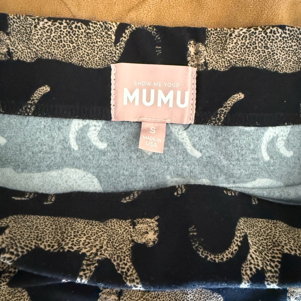 Show Me Your MuMu Blue Leopard Mini Skirt - Picture 2 of 2